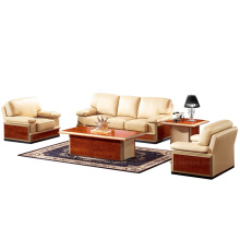 HAOSEN S079 Luxury Italian style HOME and office room Reception 1+1+3 seat Leather sofa